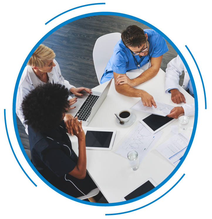 Image of a group of people sitting around a table